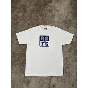 Vintage Mens Tshirt Marina USA Air Force R.O.T.C American style Navy  Size L 90s